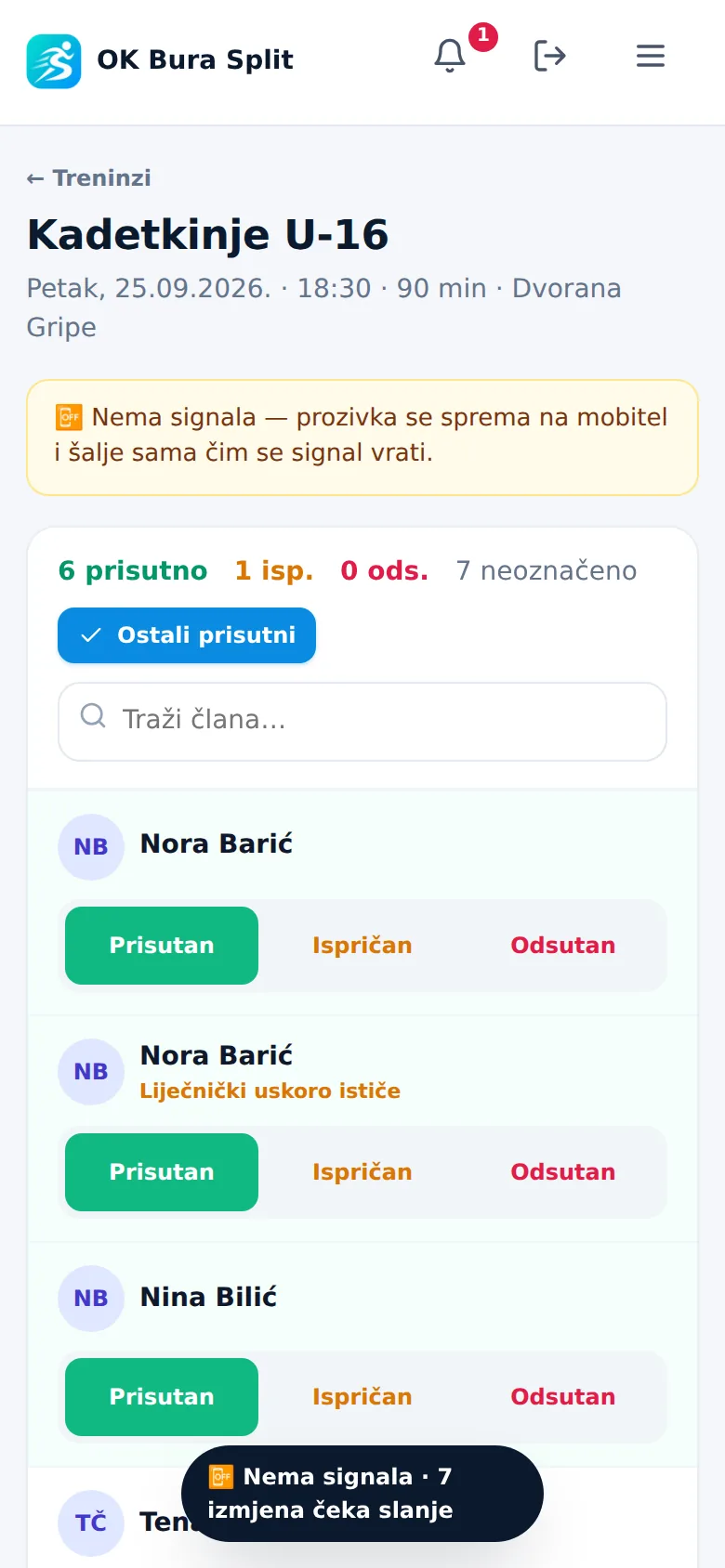 Prozivka bez signala: oznake se spremaju na mobitel i šalju same kad se signal vrati
